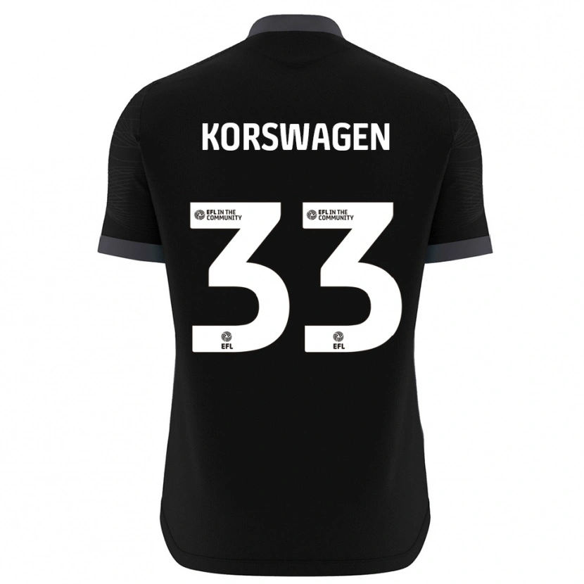 Danxen Kinder Mattijis Korswagen #33 Trikot Schwarz Weiß Torwarttrikot 2025/26