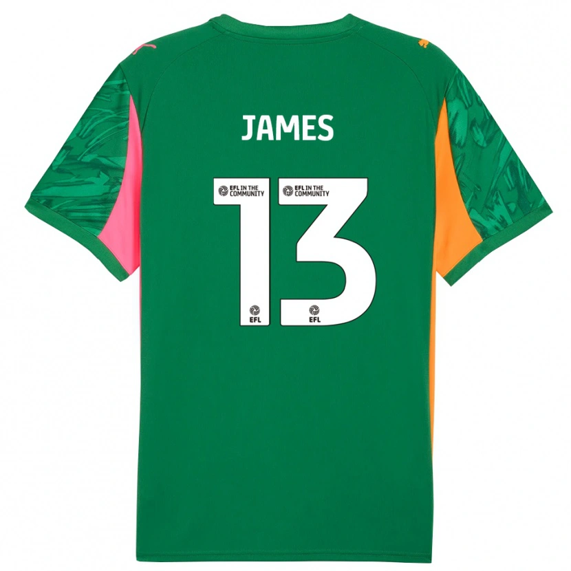 Danxen Kinder Dominic James #13 Trikot Grün Rosa Orange Torwarttrikot 2025/26