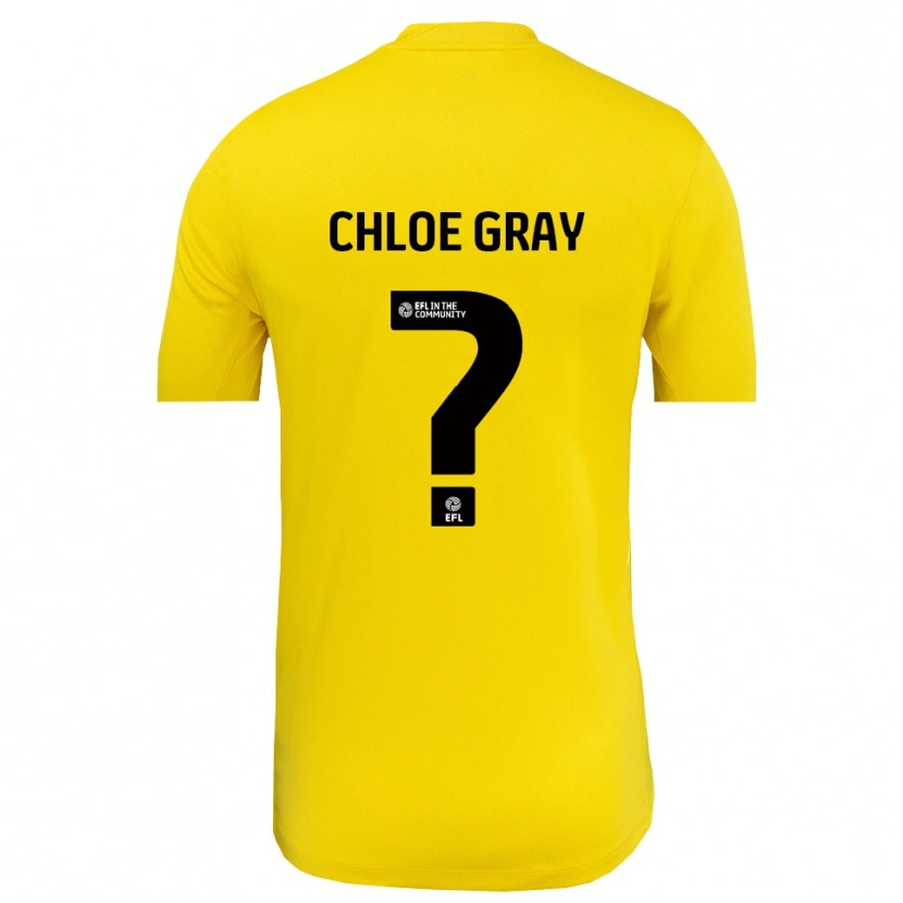 Danxen Kinder Chloe Gray #0 Trikot Gelb Schwarz Torwarttrikot 2025/26