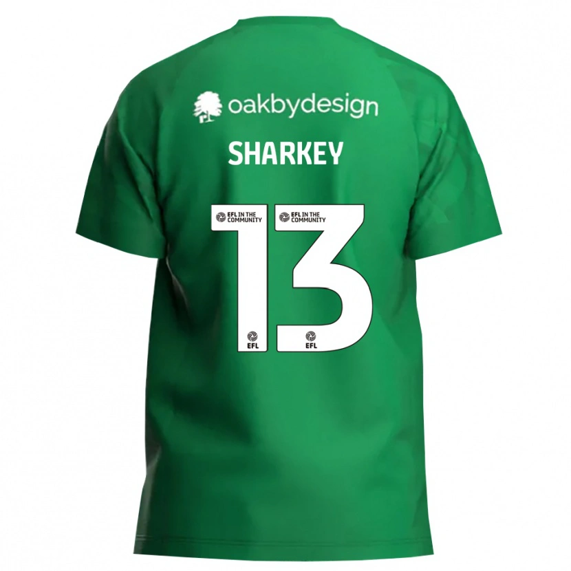 Danxen Kinder Toby Sharkey #13 Trikot Grün Weiß Torwarttrikot 2025/26