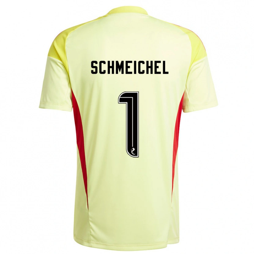 Danxen Kinder Kasper Schmeichel #1 Trikot Gelb Rot Torwarttrikot 2025/26