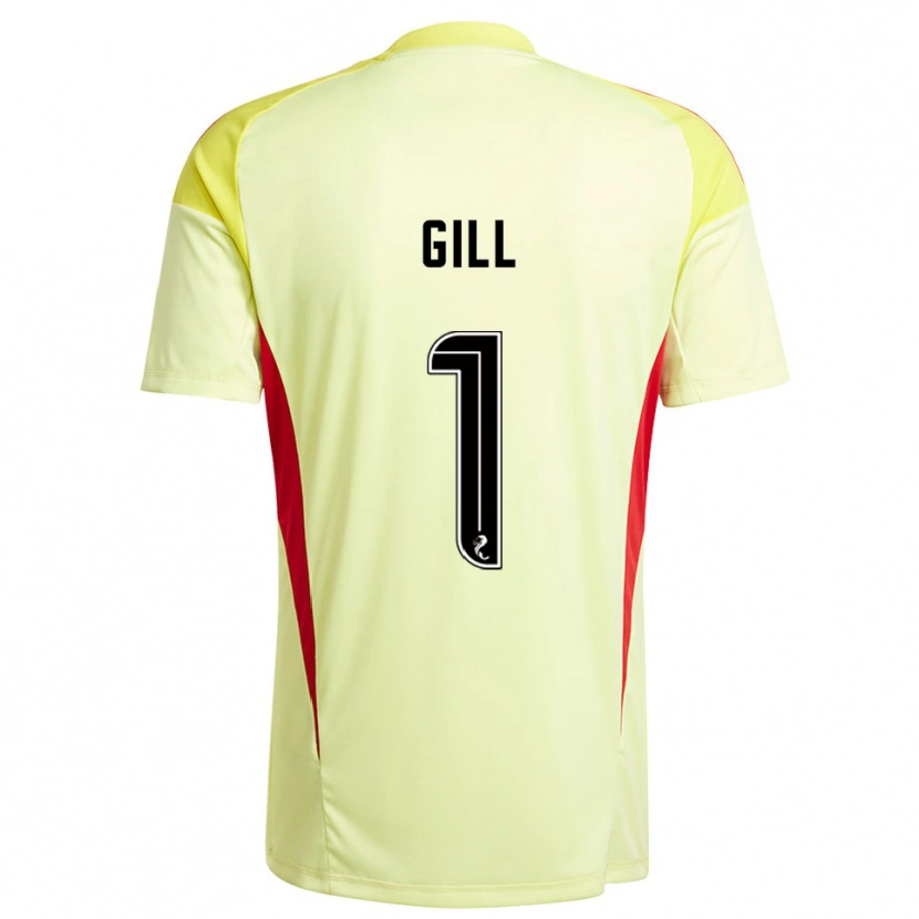 Danxen Kinder Marcus Gill #1 Trikot Gelb Rot Torwarttrikot 2025/26