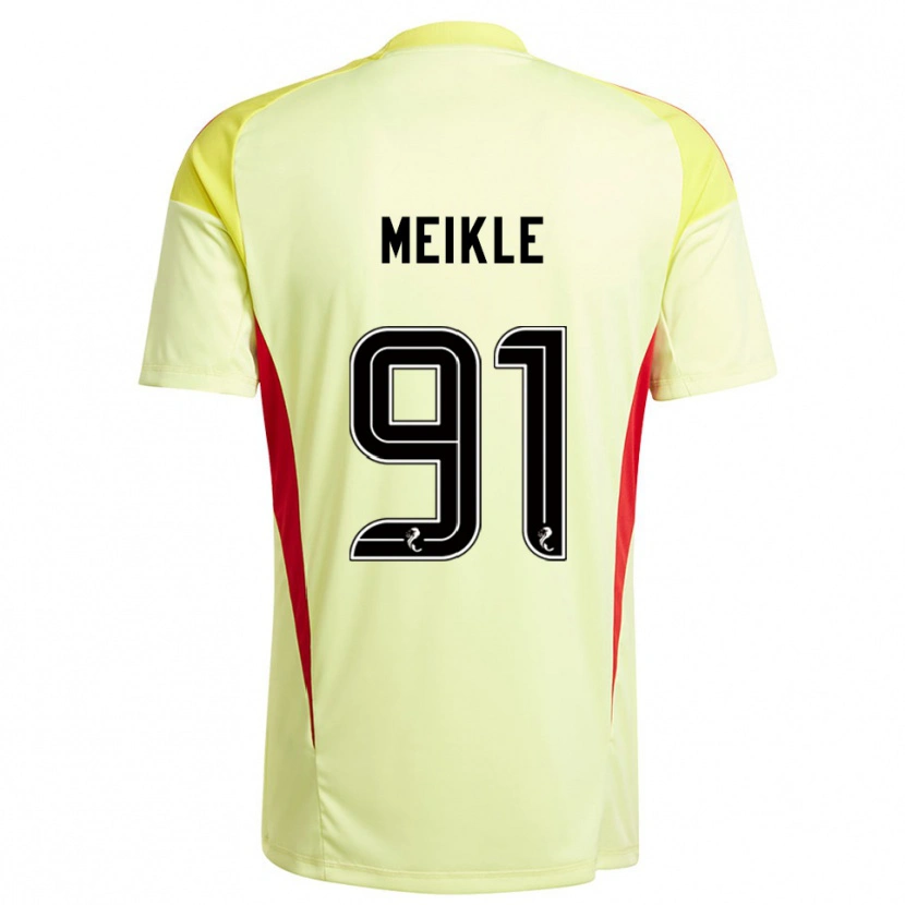 Danxen Kinder Jamie Meikle #91 Trikot Gelb Rot Torwarttrikot 2025/26