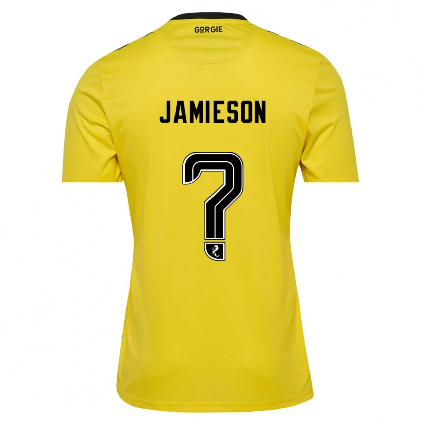 Danxen Kinder Finlay Jamieson #0 Trikot Gelb Rot Schwarz Torwarttrikot 2025/26
