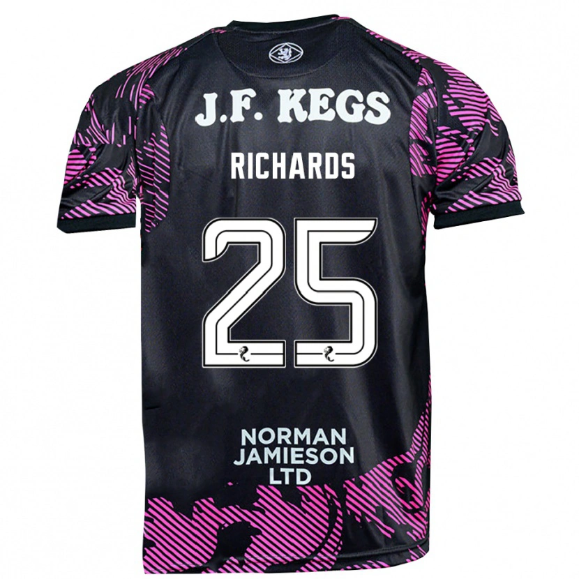 Danxen Kinder Dave Richards #25 Trikot Pink Schwarz Torwarttrikot 2025/26