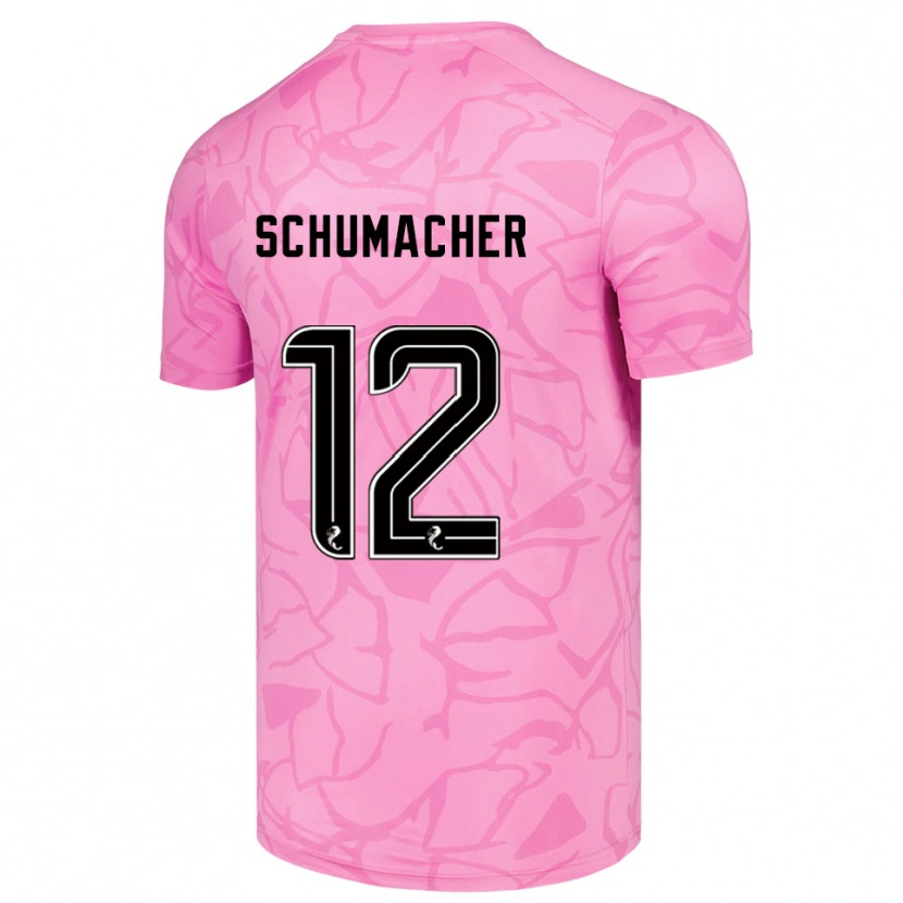 Danxen Kinder Noa Schumacher #12 Trikot Pink Schwarz Torwarttrikot 2025/26