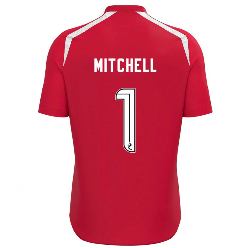 Danxen Kinder Ellie Mitchell #1 Trikot Rot Weiß Torwarttrikot 2025/26