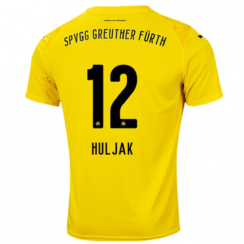 Danxen Kinder Dominik Huljak #12 Trikot Gelb Schwarz Torwarttrikot 2025/26