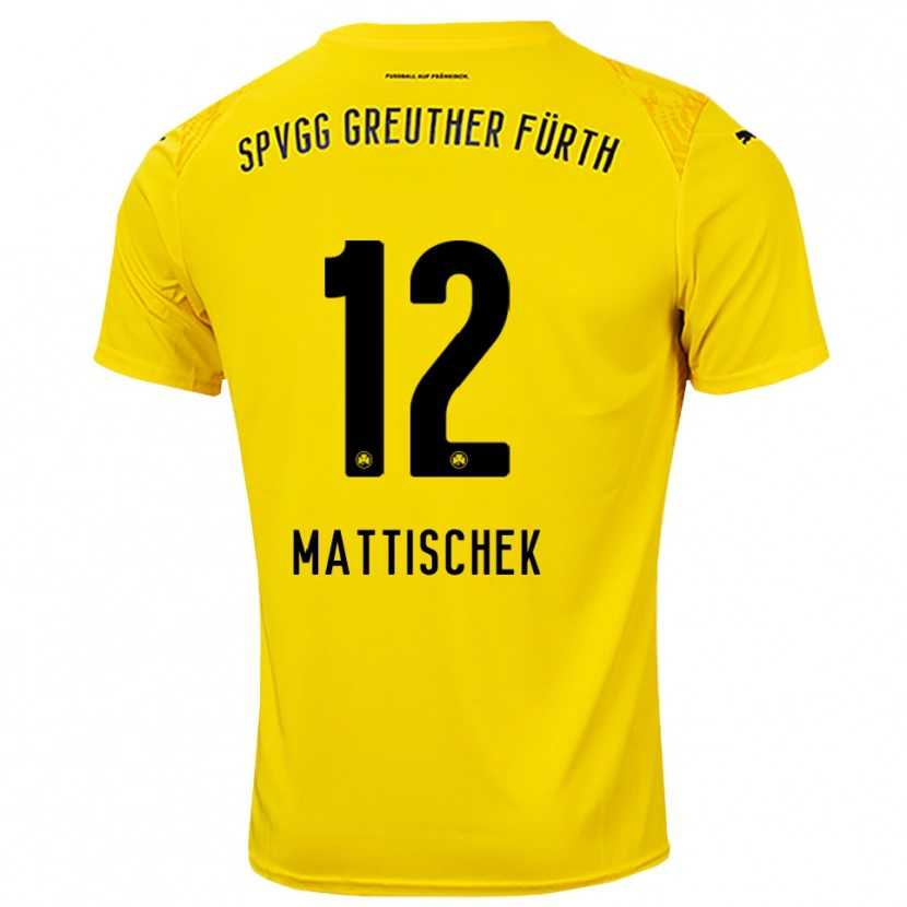 Danxen Kinder Jakob Mattischek #12 Trikot Gelb Schwarz Torwarttrikot 2025/26