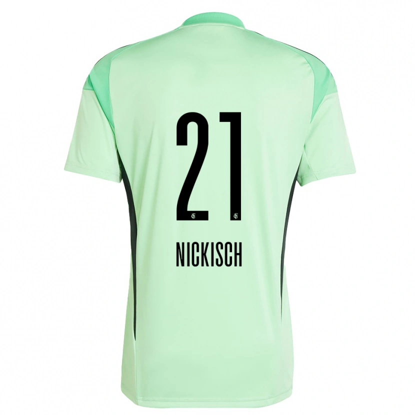 Danxen Kinder Jonas Nickisch #21 Trikot Hellgrün Schwarz Torwarttrikot 2025/26