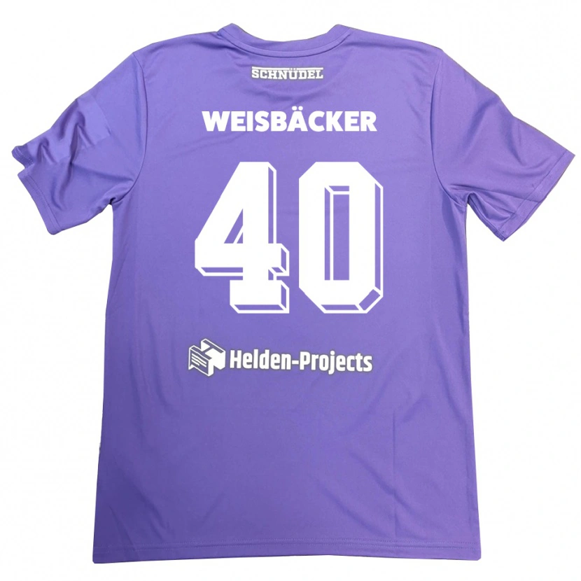 Danxen Kinder Maximilian Weisbäcker #40 Trikot Lila Weiß Torwarttrikot 2025/26