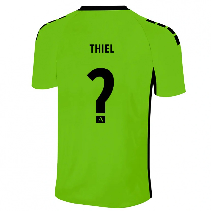 Danxen Kinder David Thiel #0 Trikot Grasgrün Schwarz Torwarttrikot 2025/26