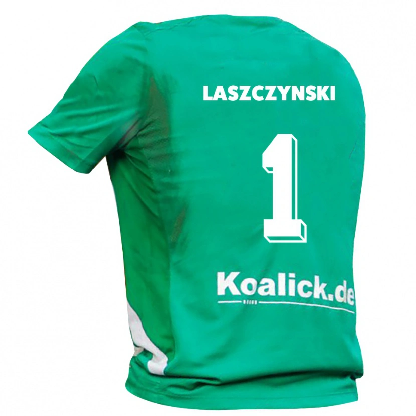 Danxen Kinder Adam Laszczynski #1 Trikot Grün Weiß Torwarttrikot 2025/26