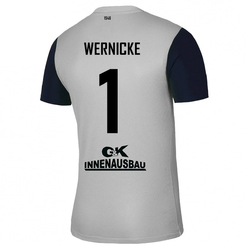 Danxen Kinder Samuli Wernicke #1 Trikot Grau Schwarz Torwarttrikot 2025/26