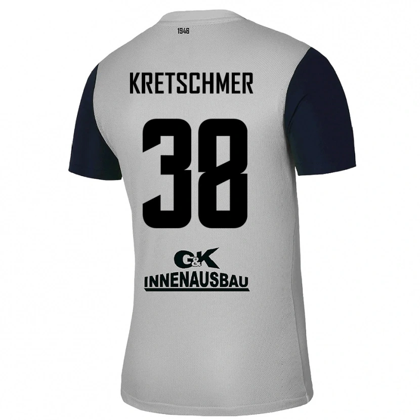 Danxen Kinder Theo Kretschmer #38 Trikot Grau Schwarz Torwarttrikot 2025/26