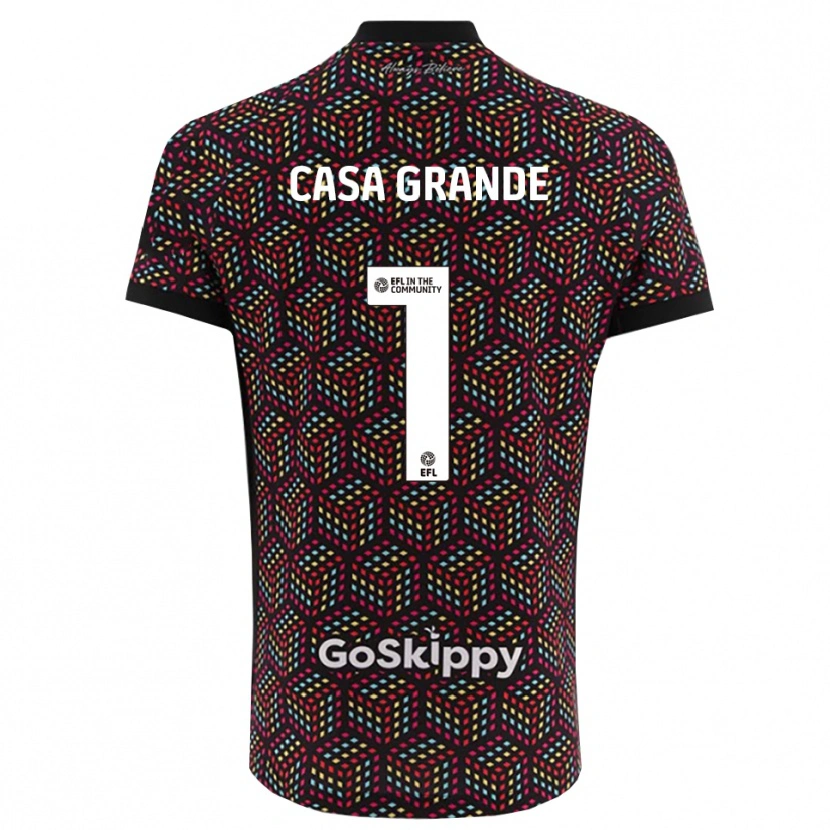 Danxen Kinder Josey Casa-Grande #1 Trikot Schwarz Weiß Torwarttrikot 2025/26
