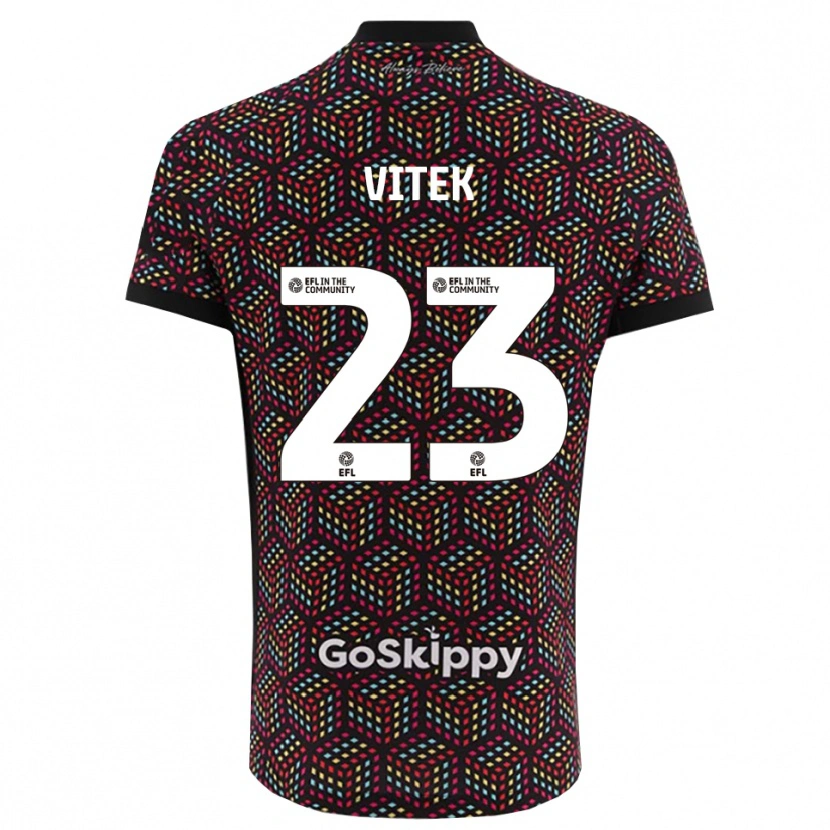 Danxen Kinder Radek Vítek #23 Trikot Schwarz Weiß Torwarttrikot 2025/26