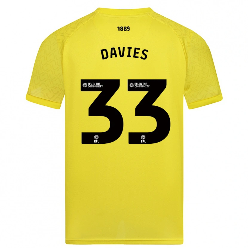 Danxen Kinder Bethan Davies #33 Trikot Gelb Schwarz Torwarttrikot 2025/26