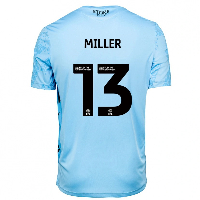 Danxen Kinder Tom Miller #13 Trikot Himmelblau Schwarz Torwarttrikot 2025/26