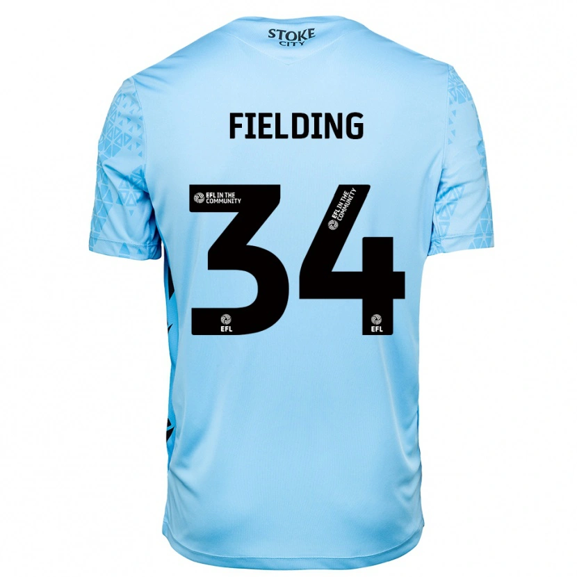 Danxen Kinder Frank Fielding #34 Trikot Himmelblau Schwarz Torwarttrikot 2025/26