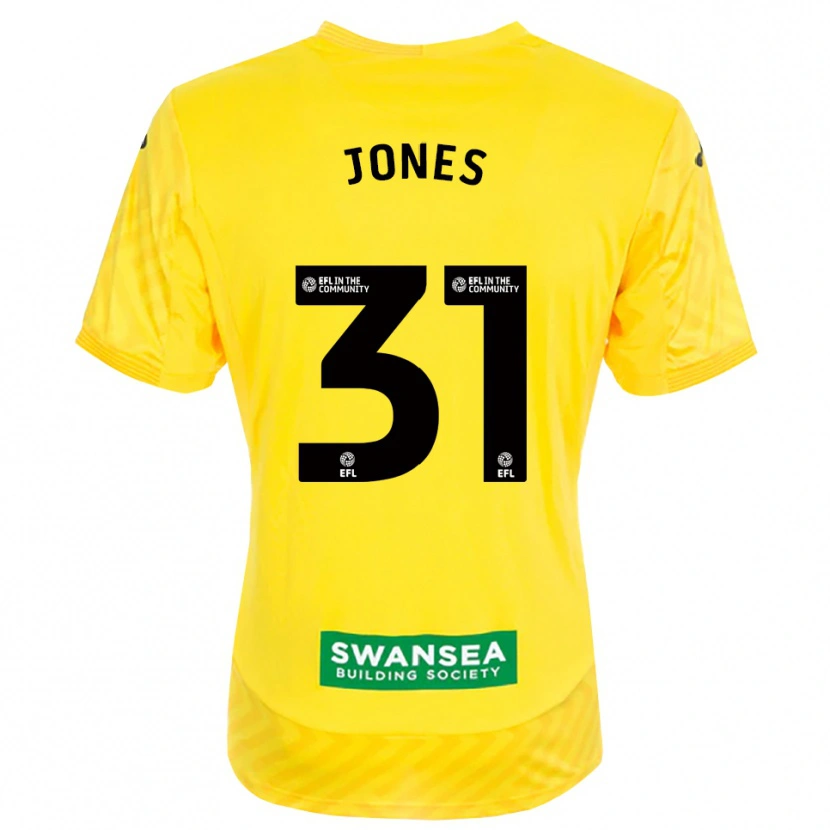 Danxen Kinder Verity Jones #31 Trikot Gelb Schwarz Torwarttrikot 2025/26