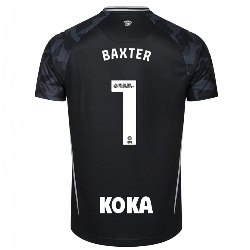 Danxen Kinder Nathan Baxter #1 Trikot Schwarz Blau Torwarttrikot 2025/26