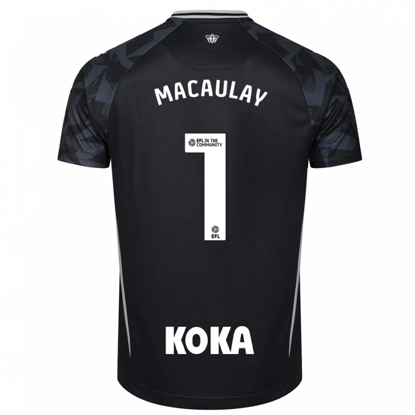 Danxen Kinder Jonathan Macaulay #1 Trikot Schwarz Blau Torwarttrikot 2025/26