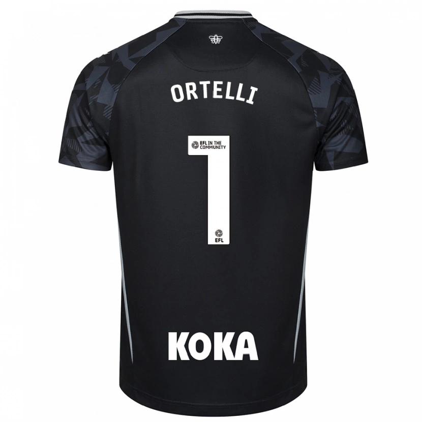 Danxen Kinder Gabriel Ortelli #1 Trikot Schwarz Blau Torwarttrikot 2025/26