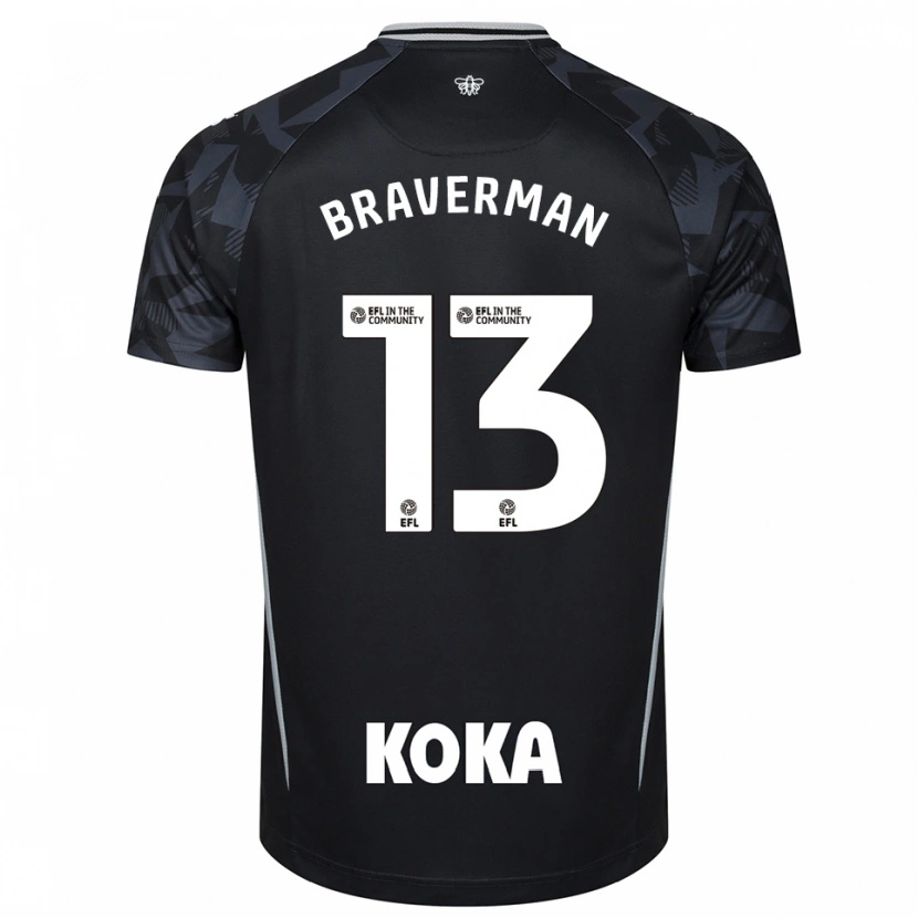 Danxen Kinder Zack Braverman #13 Trikot Schwarz Blau Torwarttrikot 2025/26