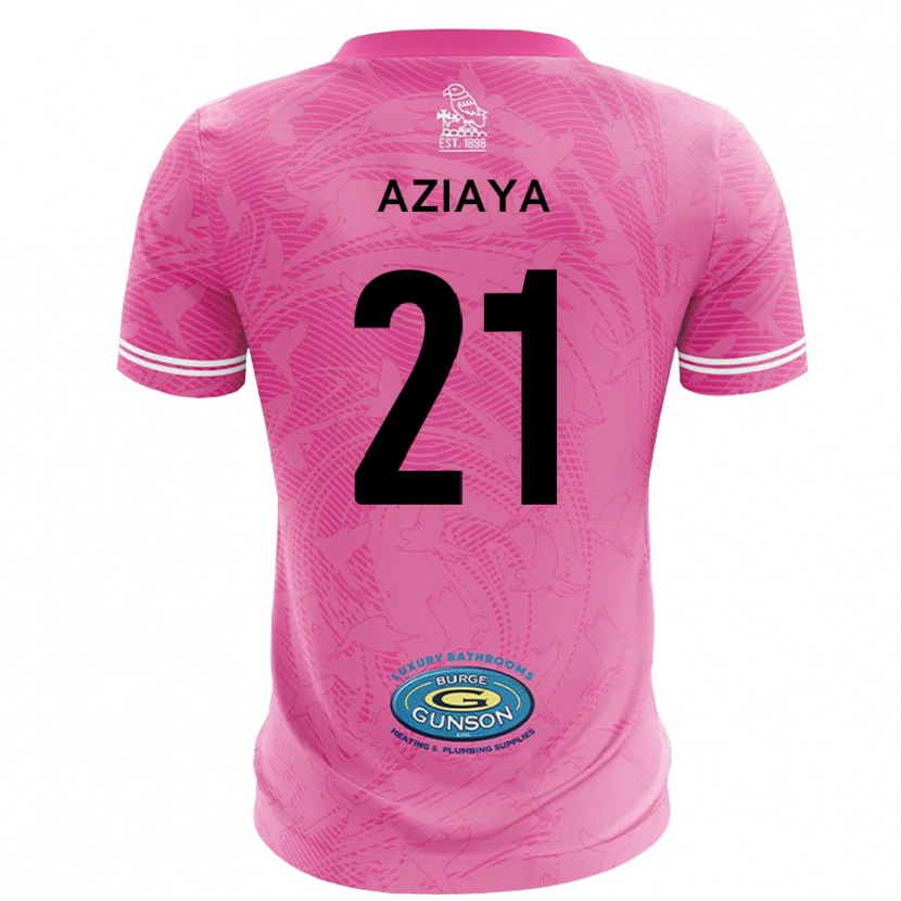 Danxen Kinder David Aziaya #21 Trikot Pink Weiß Torwarttrikot 2025/26