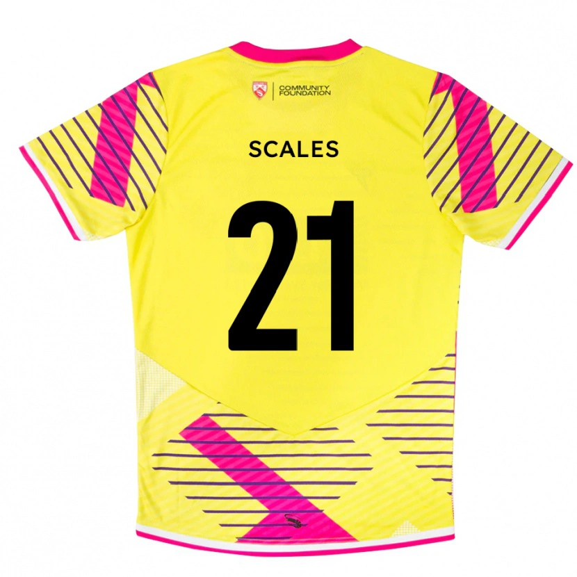Danxen Kinder Alfie Scales #21 Trikot Gelb Pink Torwarttrikot 2025/26