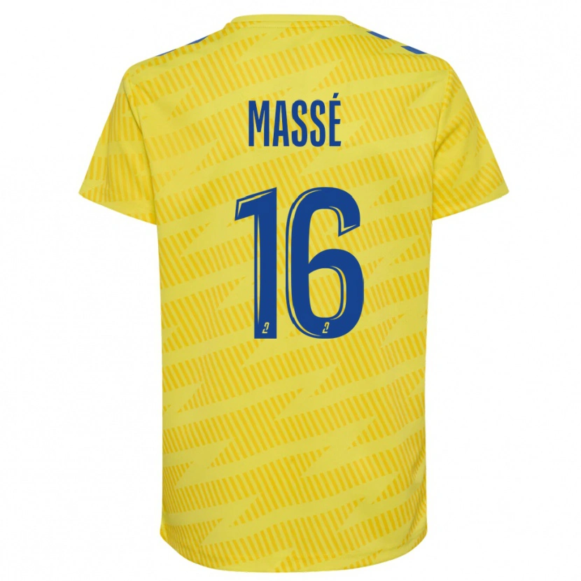 Danxen Kinder Maël Massé #16 Trikot Gelb Blau Torwarttrikot 2025/26