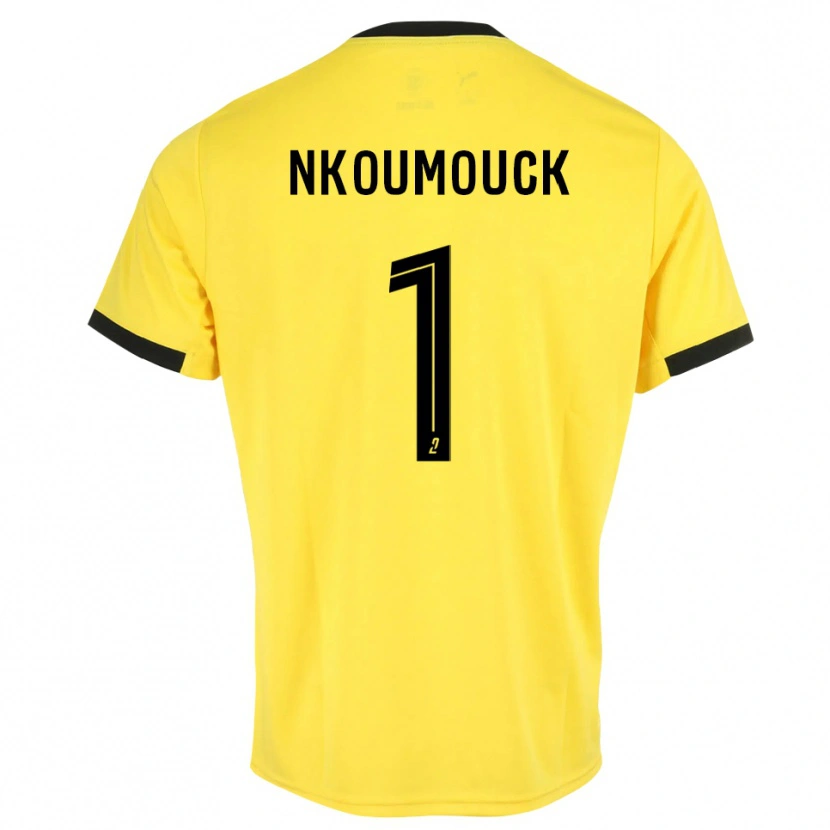 Danxen Kinder Marc-Anthony Nkoumouck #1 Trikot Gelb Schwarz Torwarttrikot 2025/26