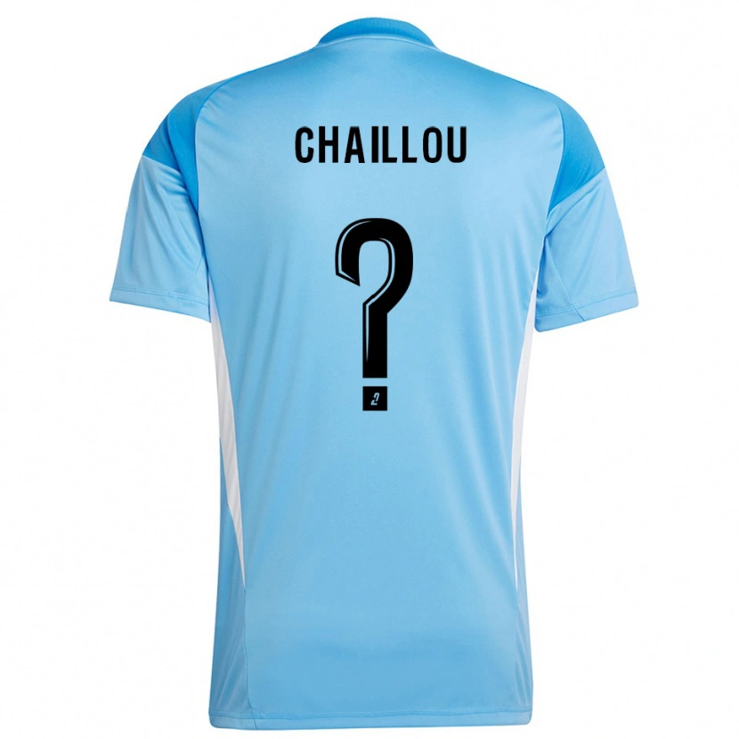 Danxen Kinder Victor Chaillou #0 Trikot Himmelblau Weiß Torwarttrikot 2025/26