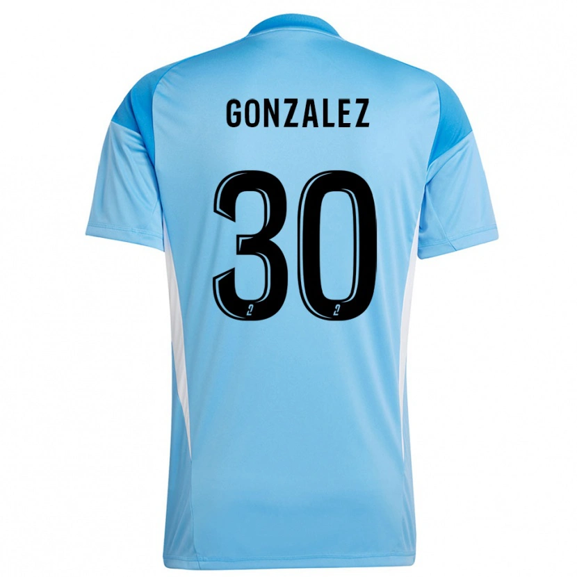 Danxen Kinder Matéo Gonzalez #30 Trikot Himmelblau Weiß Torwarttrikot 2025/26