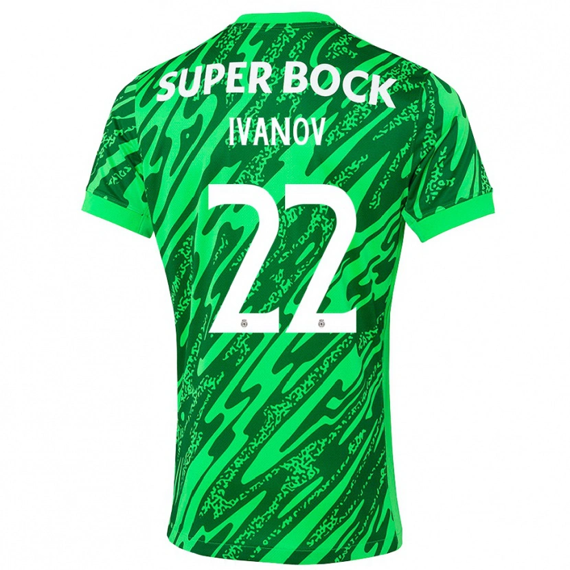 Danxen Kinder David Ivanov #22 Trikot Grün Weiß Torwarttrikot 2025/26