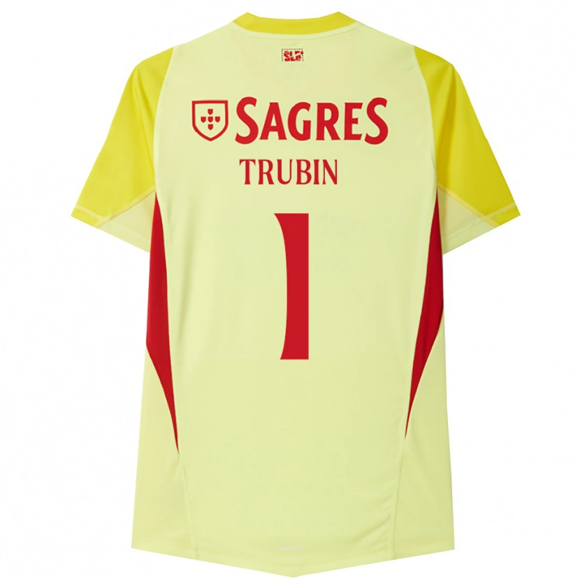 Danxen Kinder Anatoliy Trubin #1 Trikot Gelb Rot Torwarttrikot 2025/26