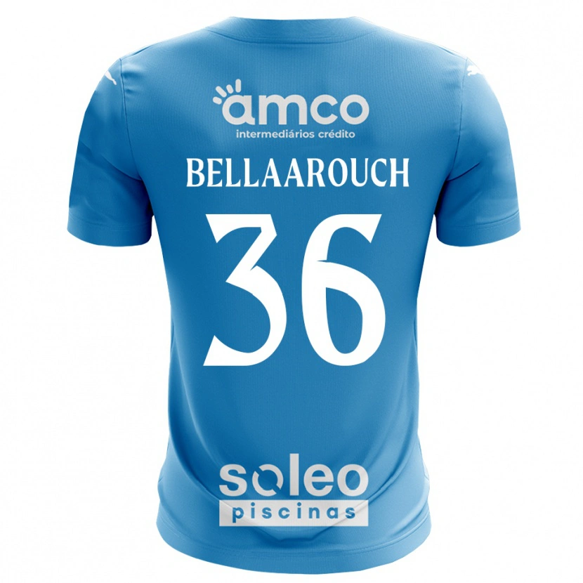 Danxen Kinder Alaa Bellaarouch #36 Trikot Blau Weiß Torwarttrikot 2025/26