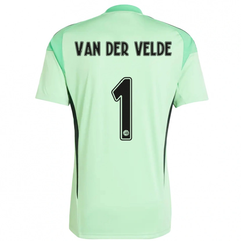 Danxen Kinder Valentijn van der Velde #1 Trikot Hellgrün Schwarz Torwarttrikot 2025/26