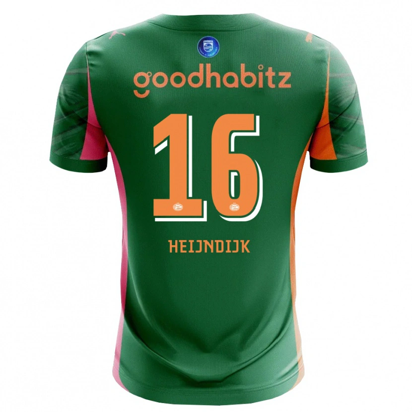 Danxen Kinder Bram Heijndijk #16 Trikot Grün Orange Torwarttrikot 2025/26