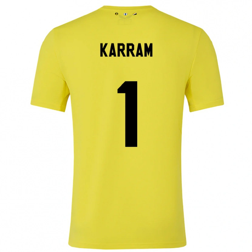 Danxen Kinder Faris Karram #1 Trikot Gelb Schwarz Torwarttrikot 2025/26