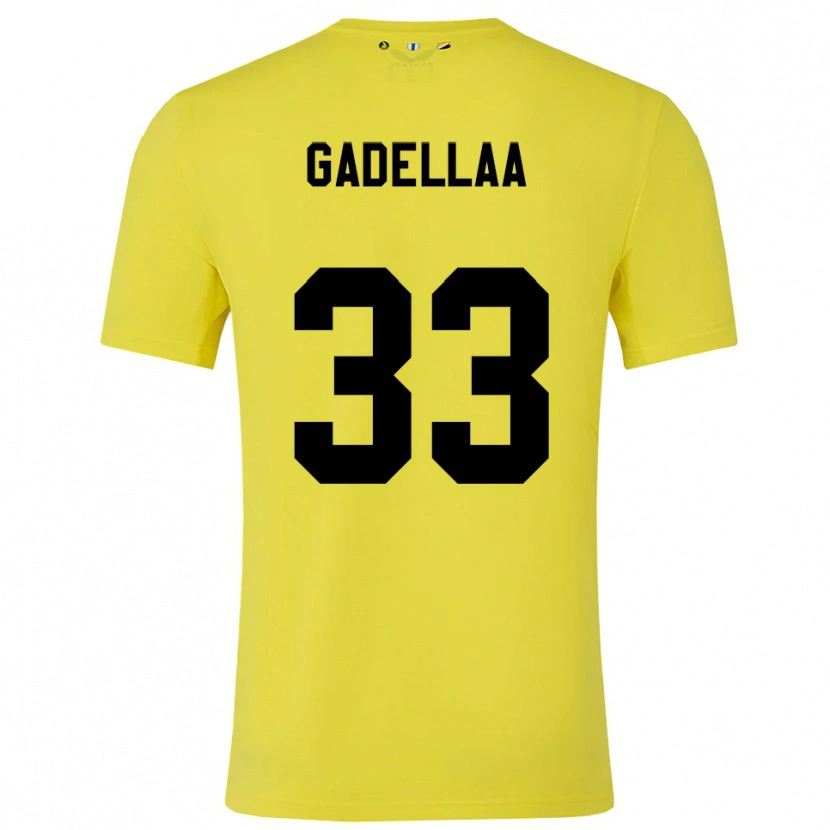 Danxen Kinder Kevin Gadellaa #33 Trikot Gelb Schwarz Torwarttrikot 2025/26