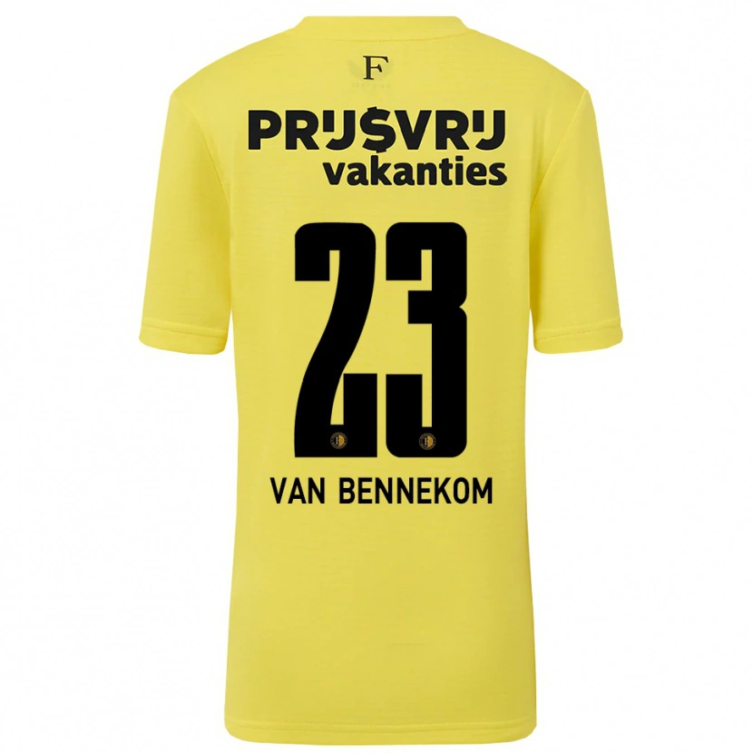 Danxen Kinder Duron van Bennekom #23 Trikot Gelb Schwarz Torwarttrikot 2025/26