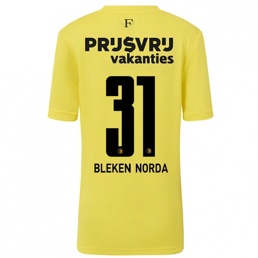 Danxen Kinder Haakon Bleken Norda #31 Trikot Gelb Schwarz Torwarttrikot 2025/26