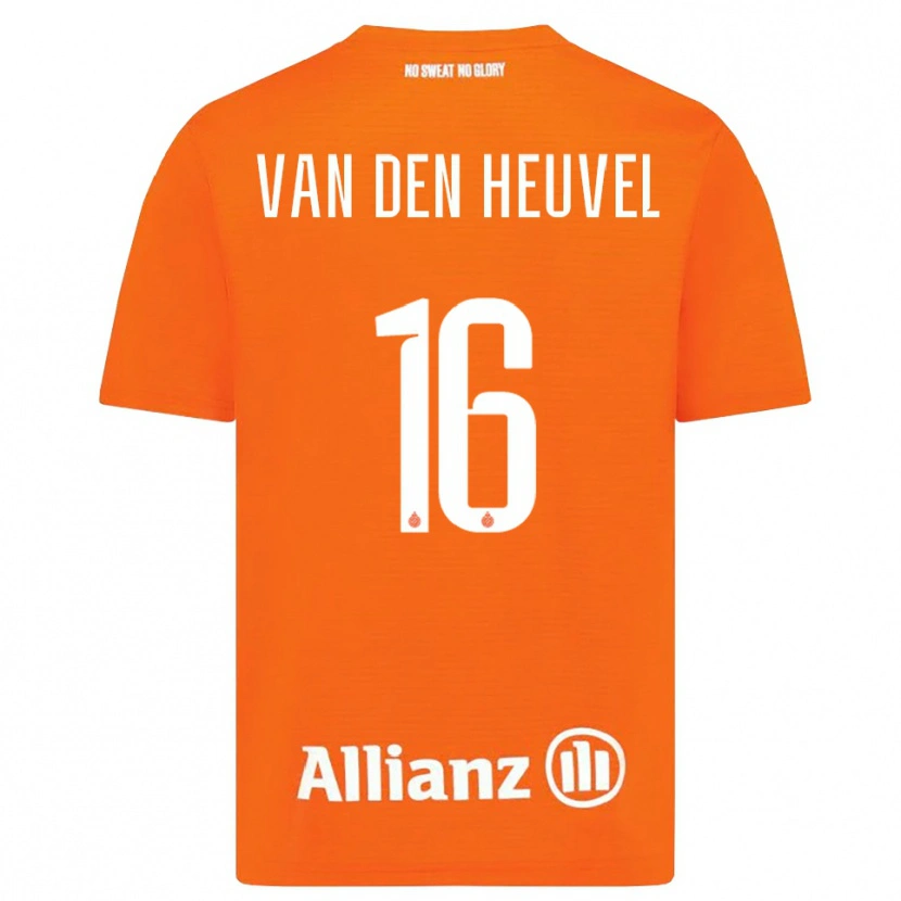 Danxen Kinder Dani van den Heuvel #16 Trikot Orange Weiß Torwarttrikot 2025/26