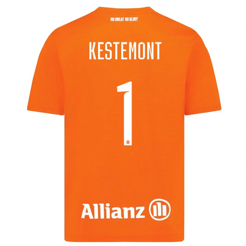 Danxen Kinder Thibeau Kestemont #1 Trikot Orange Weiß Torwarttrikot 2025/26