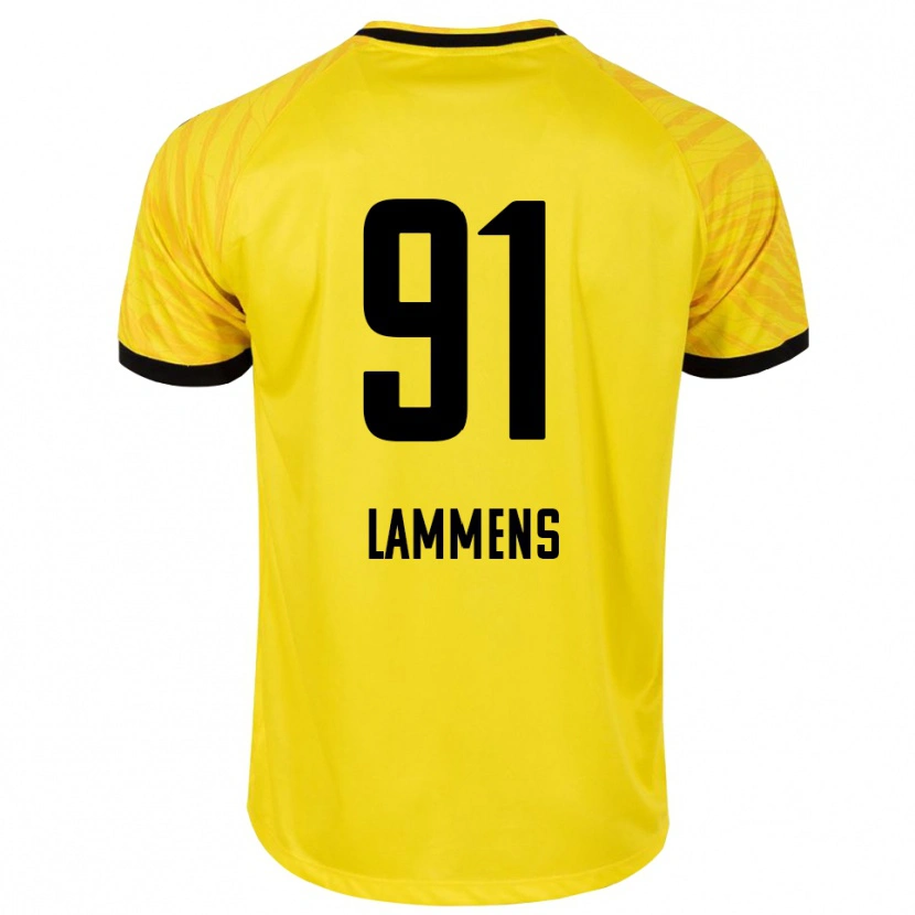 Danxen Kinder Senne Lammens #91 Trikot Gelb Schwarz Torwarttrikot 2025/26