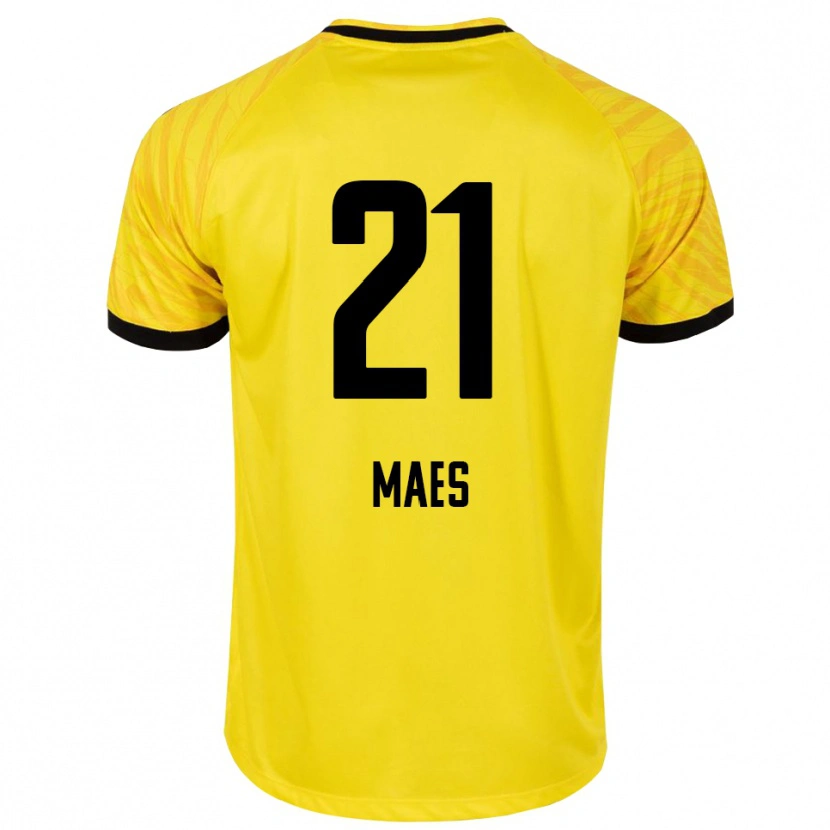 Danxen Kinder Noa Maes #21 Trikot Gelb Schwarz Torwarttrikot 2025/26