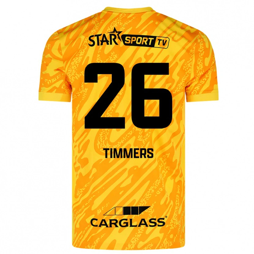 Danxen Kinder Sebastiaan Timmers #26 Trikot Orange Gelb Schwarz Torwarttrikot 2025/26