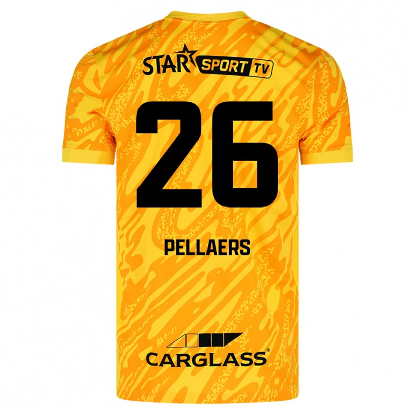 Danxen Kinder Amanuel Pellaers #26 Trikot Orange Gelb Schwarz Torwarttrikot 2025/26